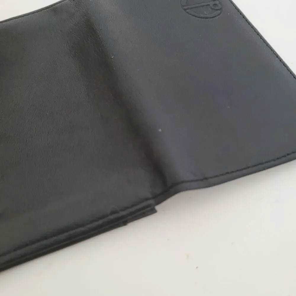 Dunhill‎ Designer Card Wallet Black Bifold Leather Folding Small Logo Vintage